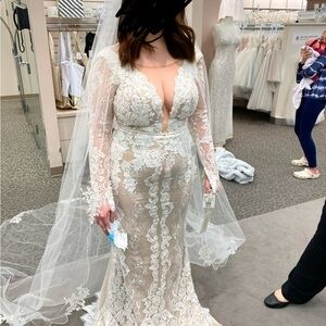 David’s bridal wedding dress and veil